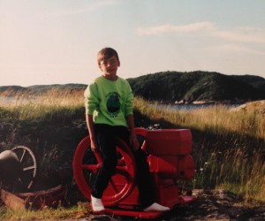 Andre, as a child, on Fair Island. 