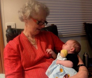 Baby Astrid with her Granny