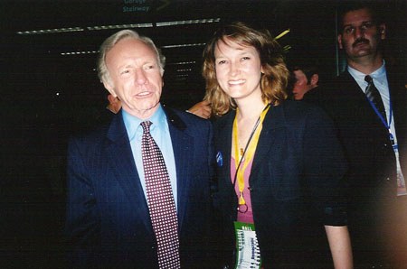 Karin with Senator Joe Lieberman