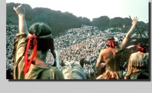 Protestors at the July 4th, 1976, Rebild Festival in Denmark. 